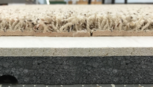 Closeup of ProComfort Carpeting & ThermalDry® Insulated Floor Decking™